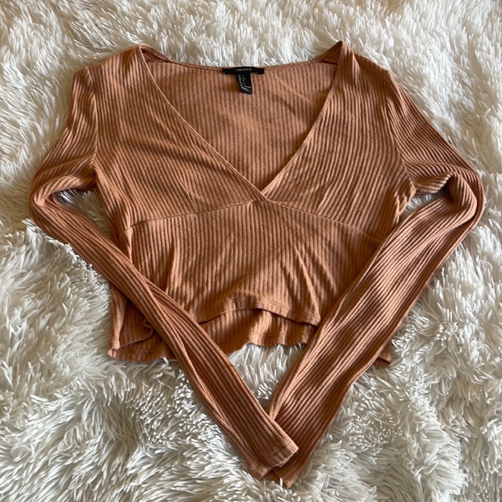 Beige crop top